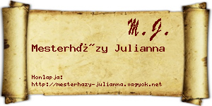 Mesterházy Julianna névjegykártya